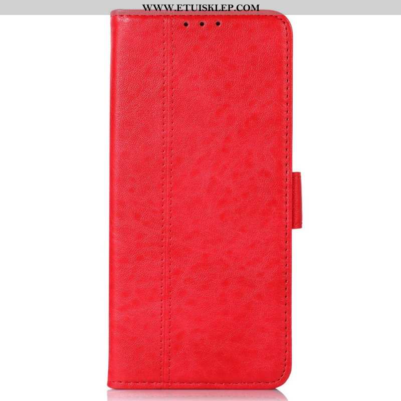 Etui Folio do iPhone 14 Dyskretna Sztuczna Skóra